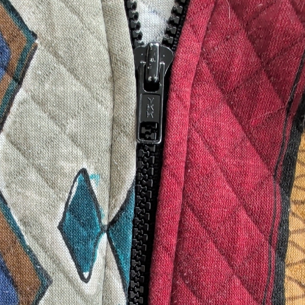 Colorful Geometric Quilted Jacket - Picture 4 of 5